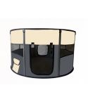 Large Round Portable Soft Playpen Dog Cat Rabbit Puppy Playpen-Grey