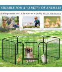 6 Panel Pet Dog Cat Bunny Puppy Play pen Playpen 80x80cm Exercise Cage Dog Panel Fence