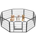 8 Panel Pet Dog Cat Bunny Puppy Play pen Playpen 60x80 cm Exercise Cage Dog Panel Fence