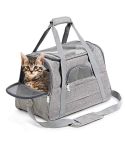 Pet Carrier Bag Travel Bag for Cats and Small Dogs Cozy Bed, Shoulder Strap