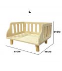 Solid Wood Pet Cat Dog Bed with Bedding