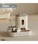 Grey Automatic Pet Feeder and Water Dispenser - Smart Dog Bowl & Cat Feeder, Universal Pet Feeding Station, Electric Pet Water Fountain