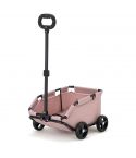 Pink Foldable Pet Travel Wagon for Small Dogs - Lightweight and Portable